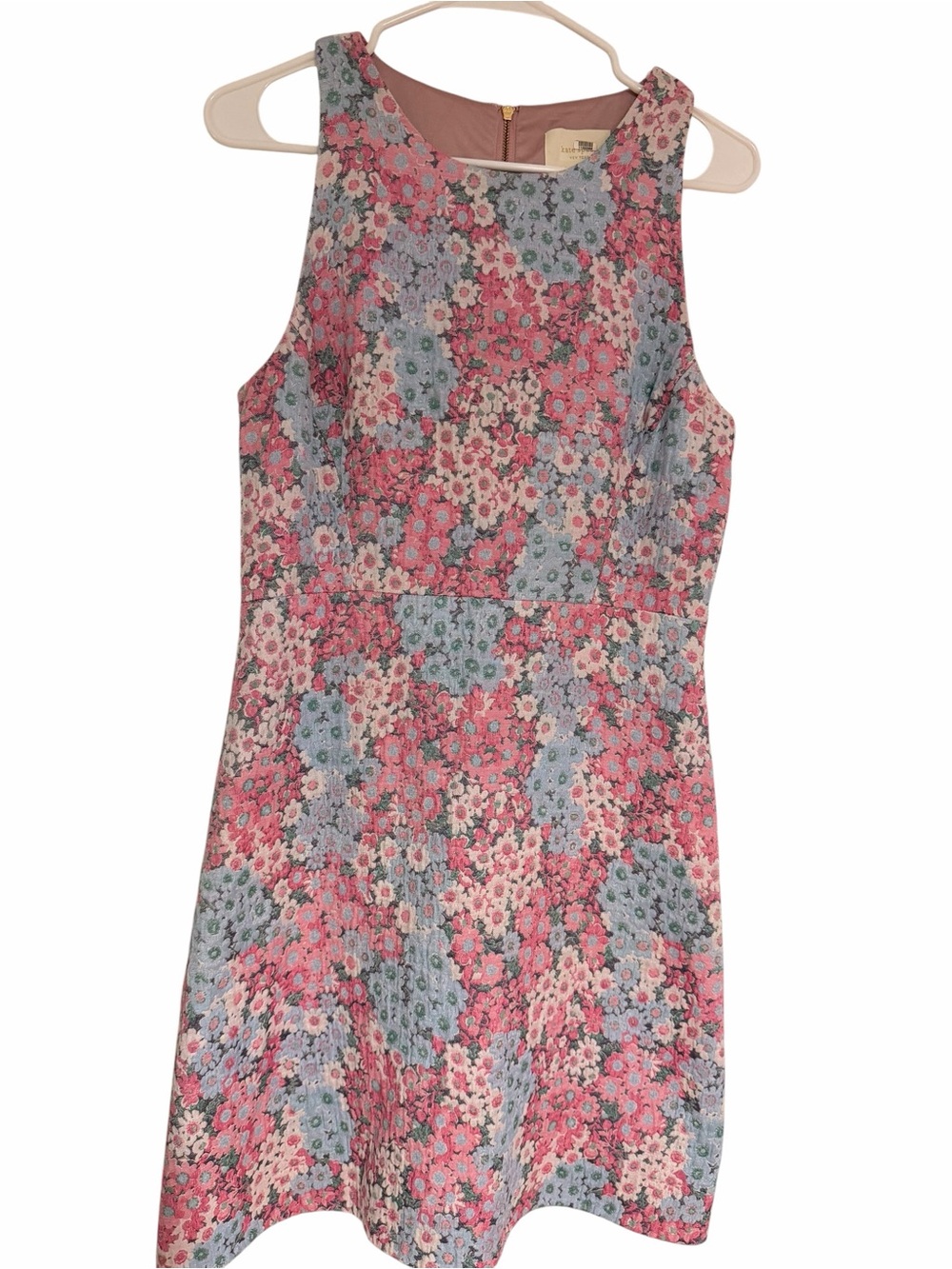 kate spade Pink and Blue Floral Sleeveless Mini Dress